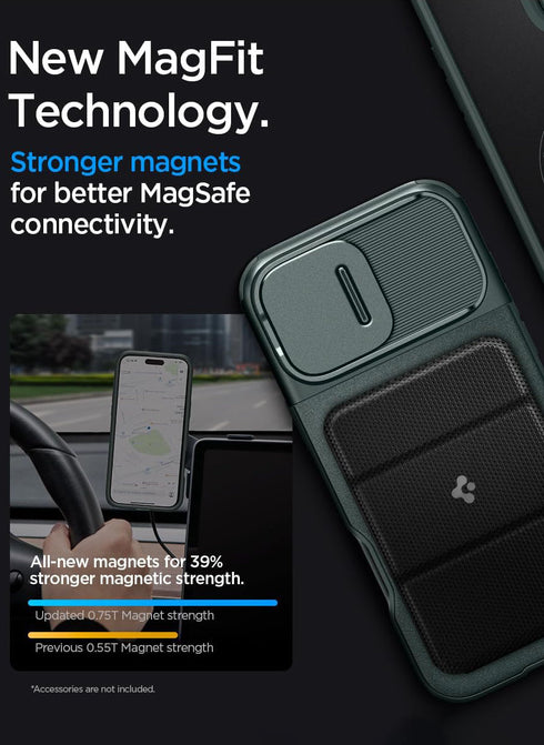 Spigen iPhone 16 Pro MAX Case Optik Armor MAGFIT